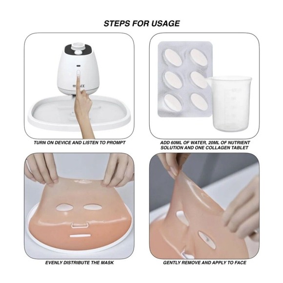 BioFace Facial Mask Machine with Collagen Tablets, DIY Mask Maker NEW - Picture 3 of 7